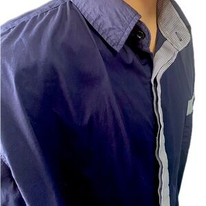Men’s shirt with stylish design.  X-Large. Dark blue